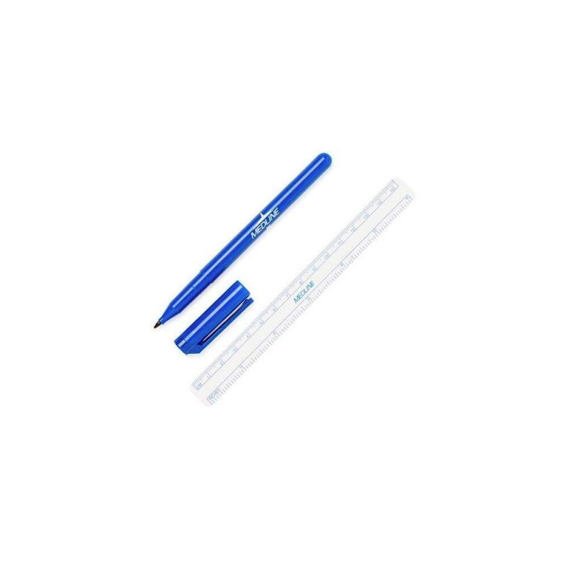Marker steril pentru piele, varf standard, cu rigla de 15 cm-1 buc