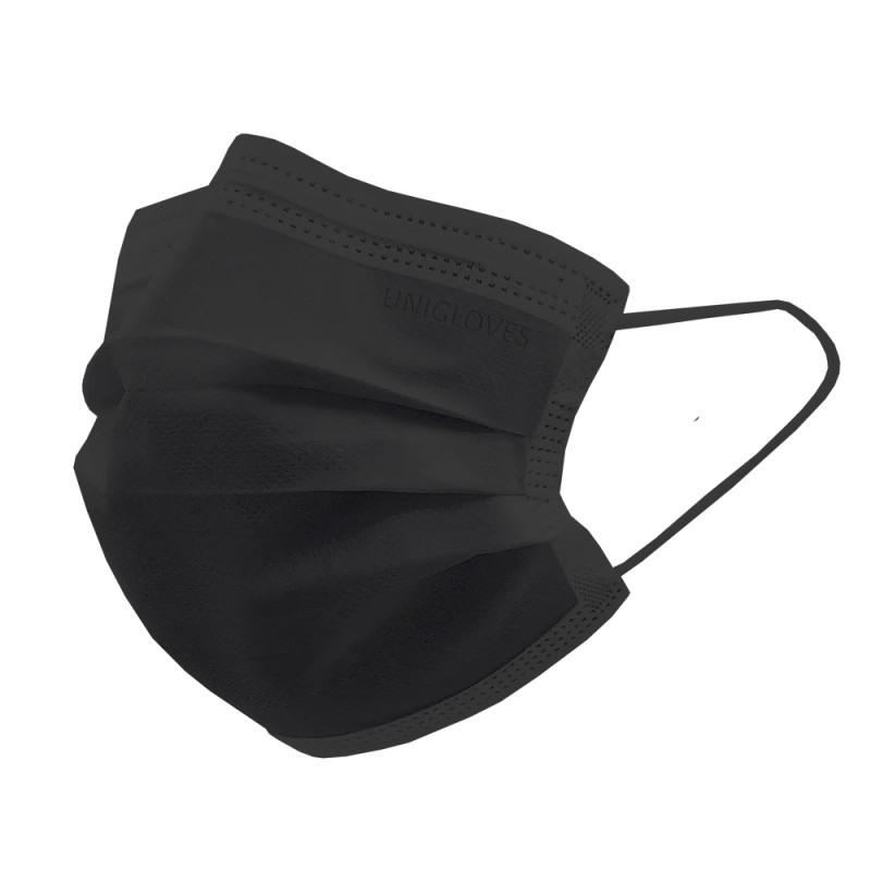 Masti chirurgicale Unigloves – Profil Plus,Negre - 50 buc/cutie